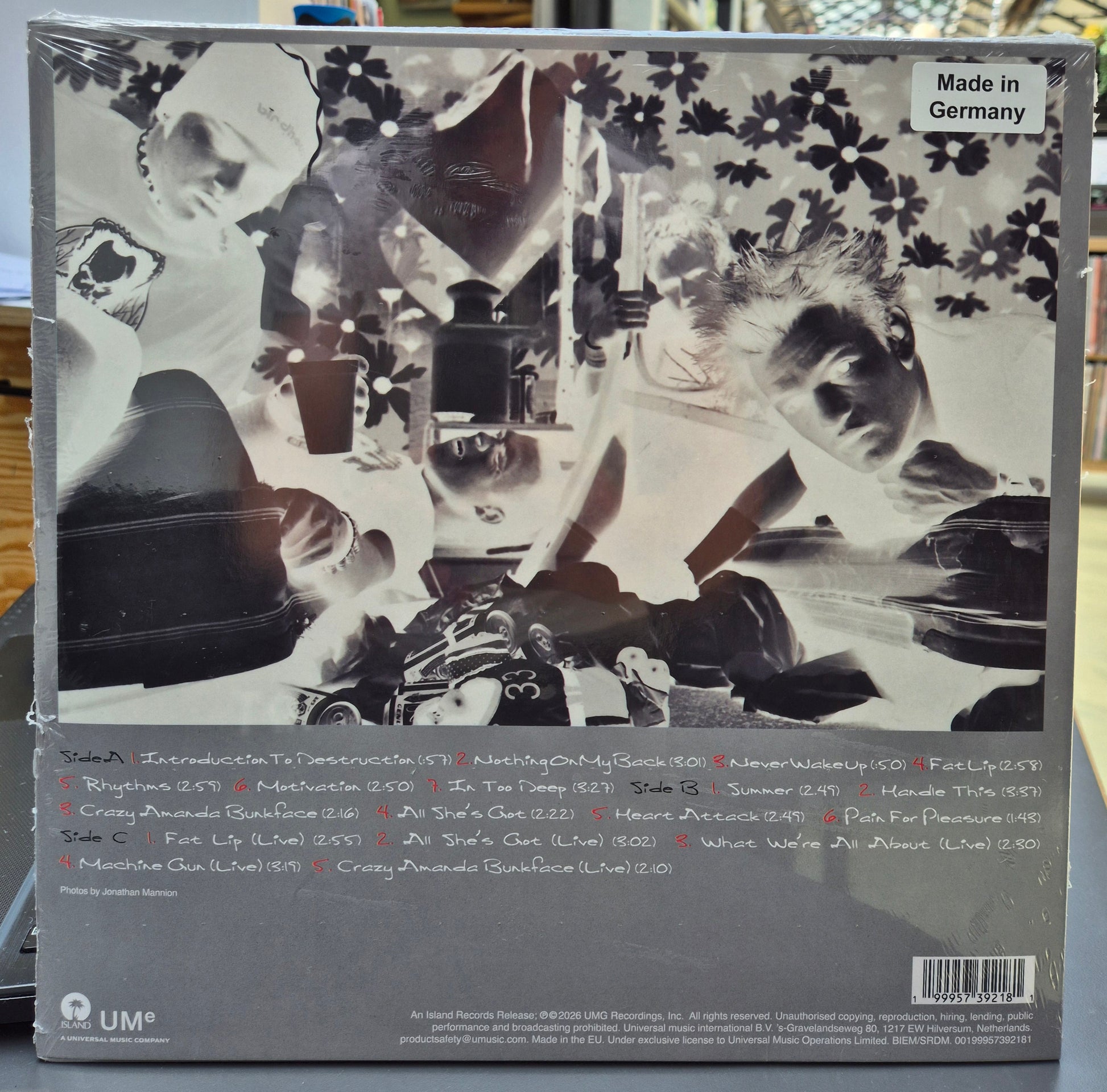 Sum 41 - All Killer No Filler - vinyl 2LP tracklist