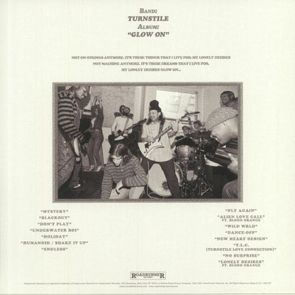 Turnstile - Glow On vinyl LP tracklist