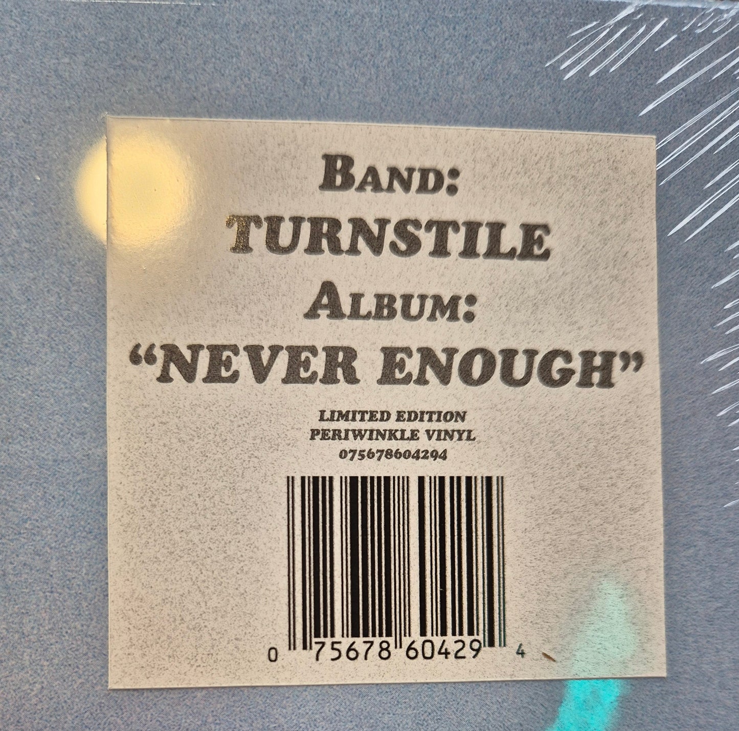 Turnstile never enough periwinkle vinyl LP