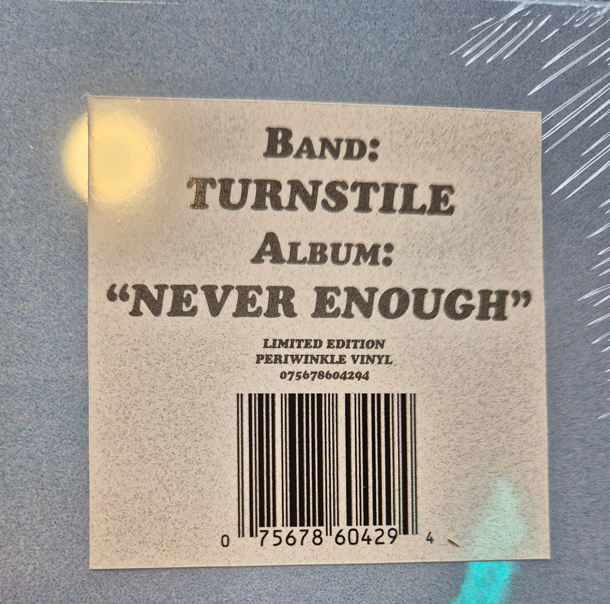 Turnstile never enough periwinkle vinyl LP