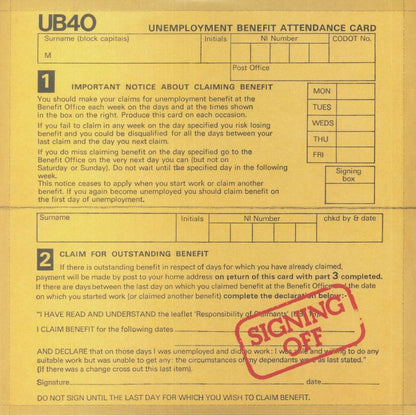 UB40 - Signing Off - Ltd Red Double vinyl LP