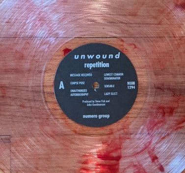Unwound - Repetition murder movie blood vinyl LP reissue