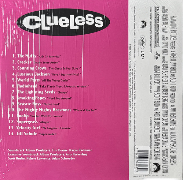 Various Artists - Clueless soundtrack tracklisting