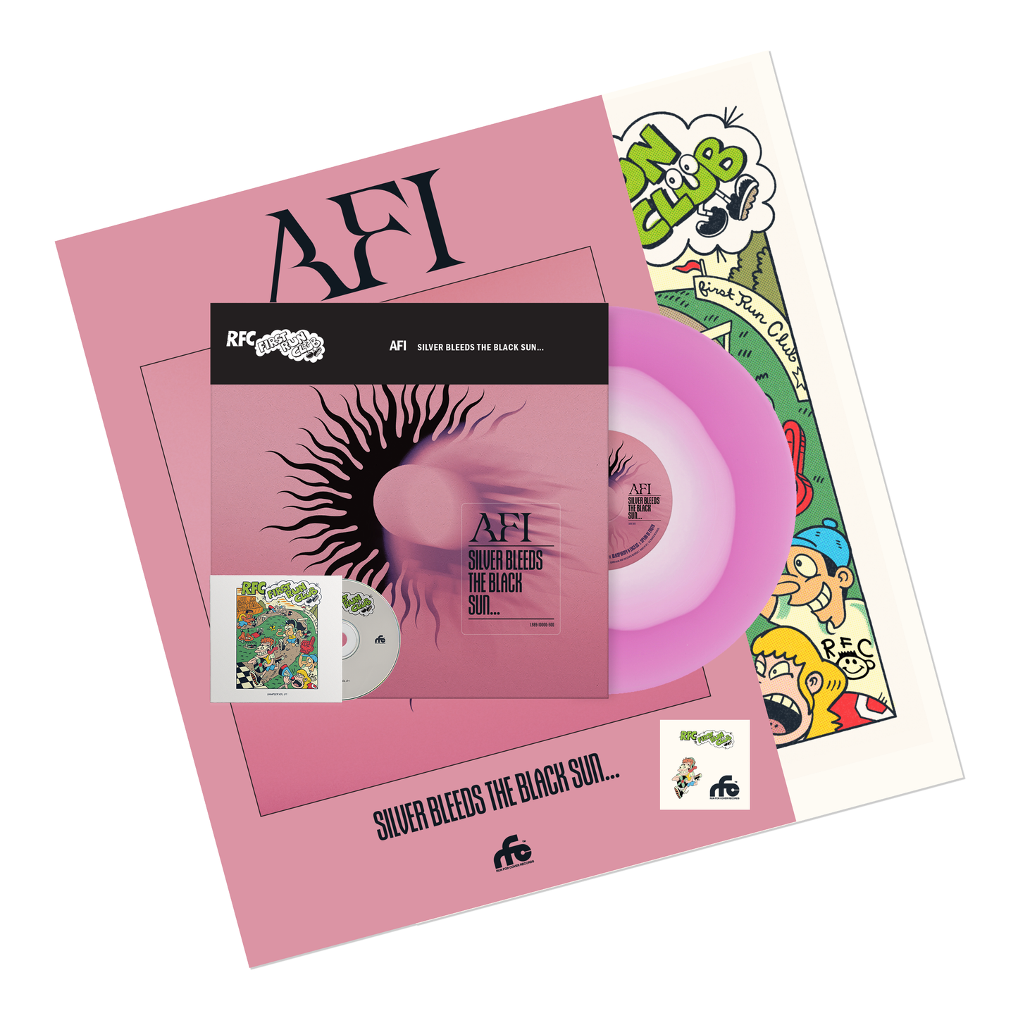 AFI - Silver Bleeds the Black Sun white and violet vinyl lp with poster