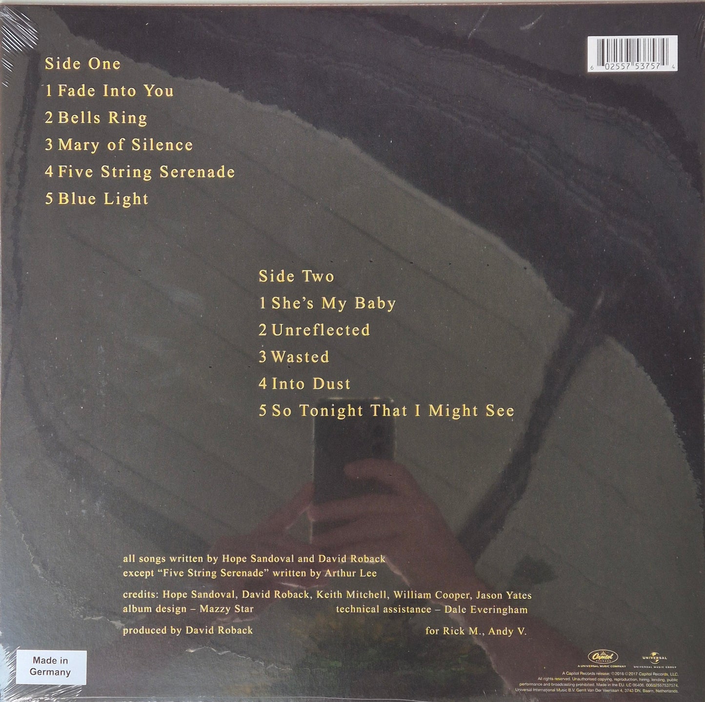 Mazzy Star - So Tonight That I Might See vinyl LP tracklist