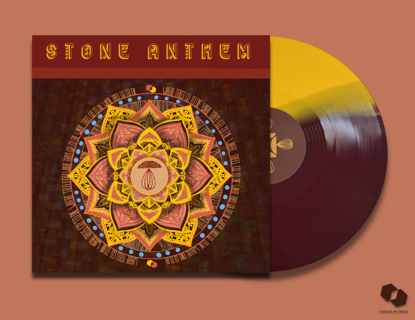 Stone Anthem Where Trees Go To Die maroon and yellow vinyl LP