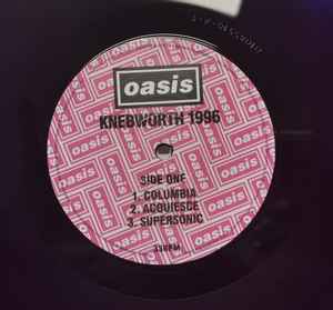 Oasis Knebworth 1996 vinyl label