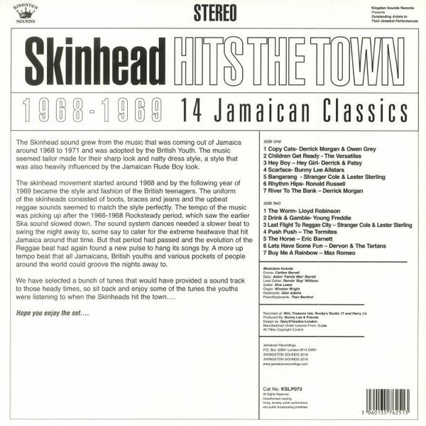 Various Artists - Skinhead Hits The Town 1968-1969
